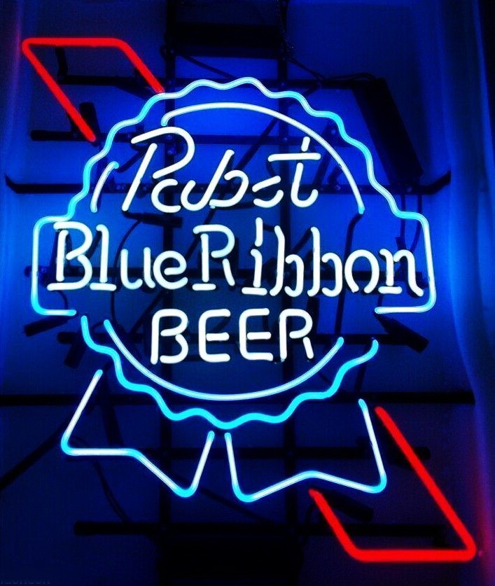 Pabst Blue Ribbon Cap Neon Sign